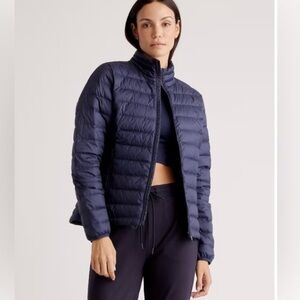 Quince Down Navy Puffer Lightweight Jacket L